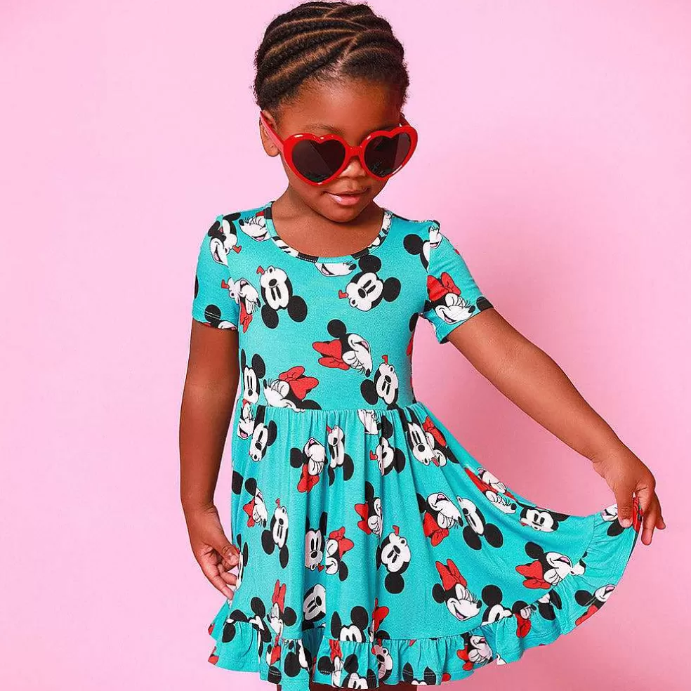 Posh Peanut Short Sleeve Ruffled Twirl Dress Sale