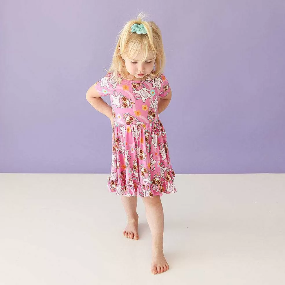 Posh Peanut Short Sleeve Ruffled Twirl Dress Outlet