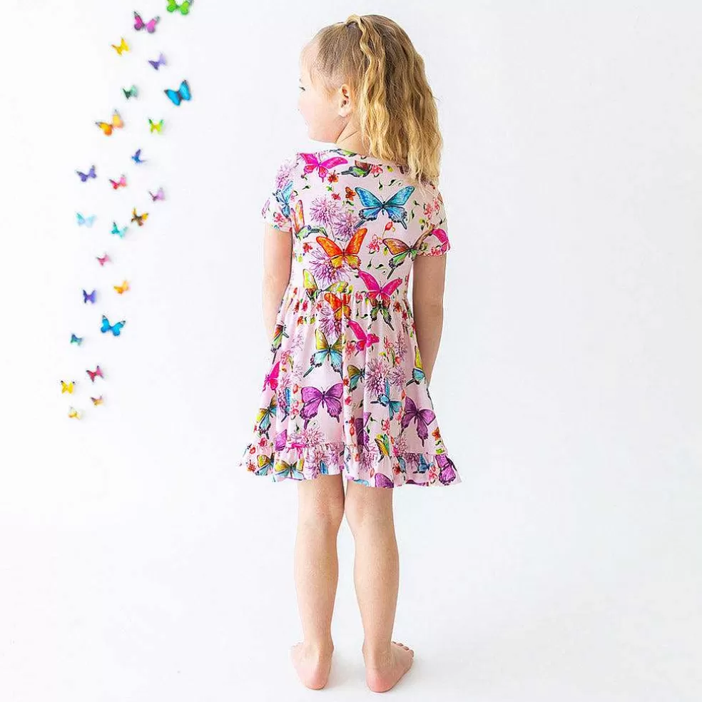 Posh Peanut Short Sleeve Ruffled Twirl Dress Sale
