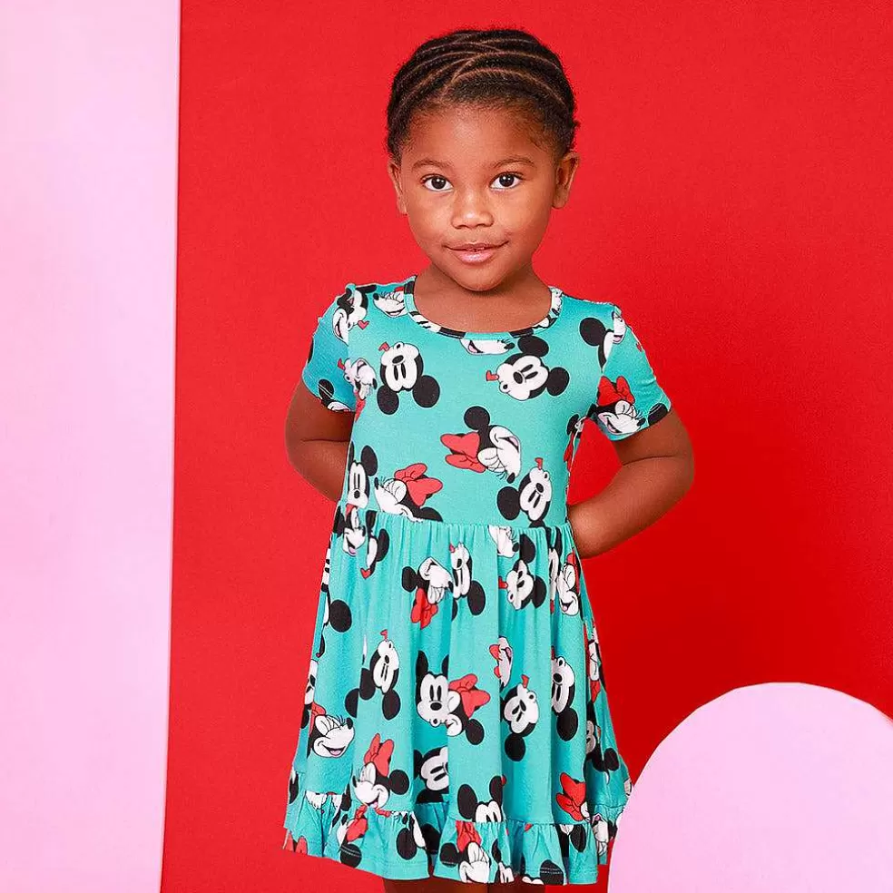 Posh Peanut Short Sleeve Ruffled Twirl Dress Sale