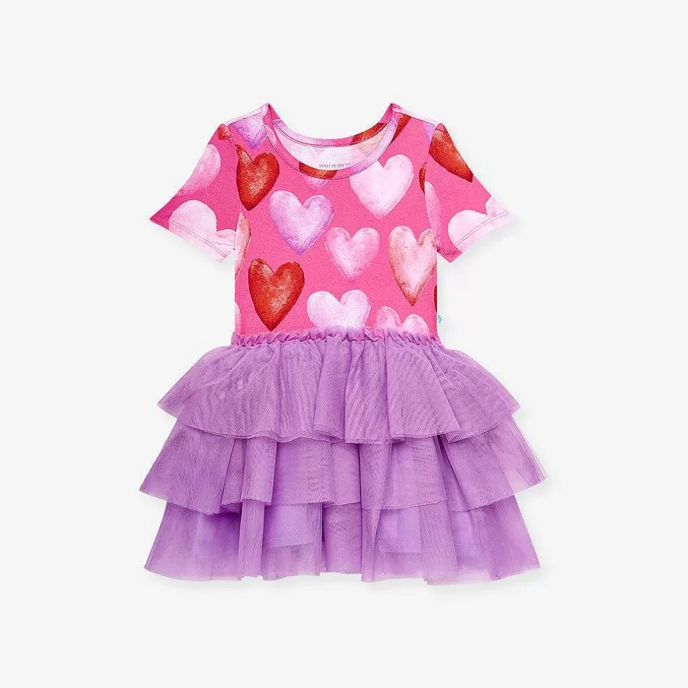Posh Peanut Short Sleeve Tulle Dress Fashion