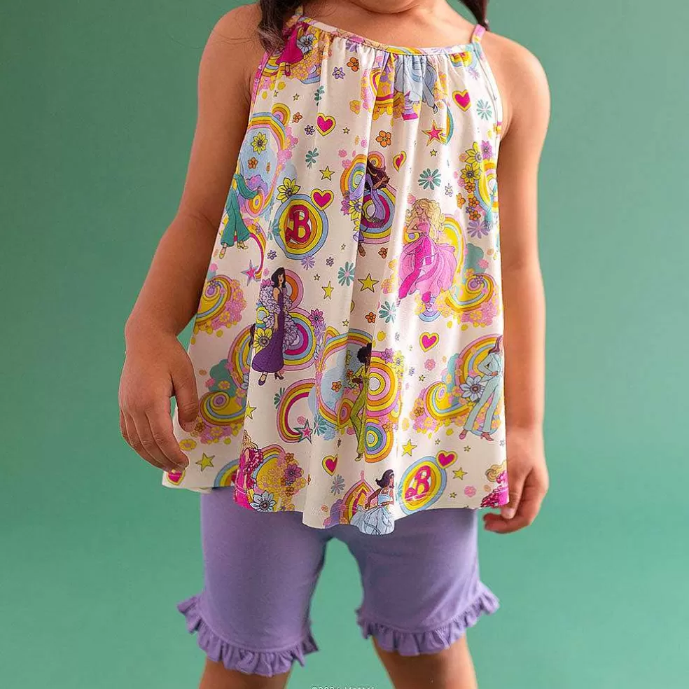 Posh Peanut Sleeveless Top Ruffled Short Set Clearance