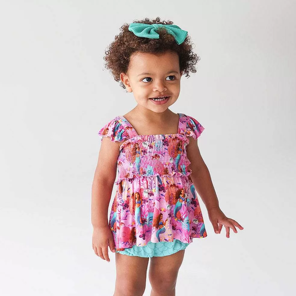 Posh Peanut Smocked Babydoll Bummie Set Cheap