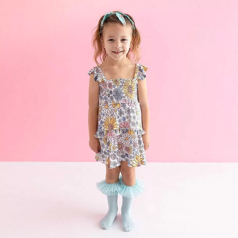 Posh Peanut Smocked Babydoll Dress New