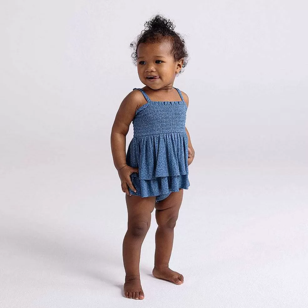 Posh Peanut Smocked Tiered Bodysuit Dress Shop