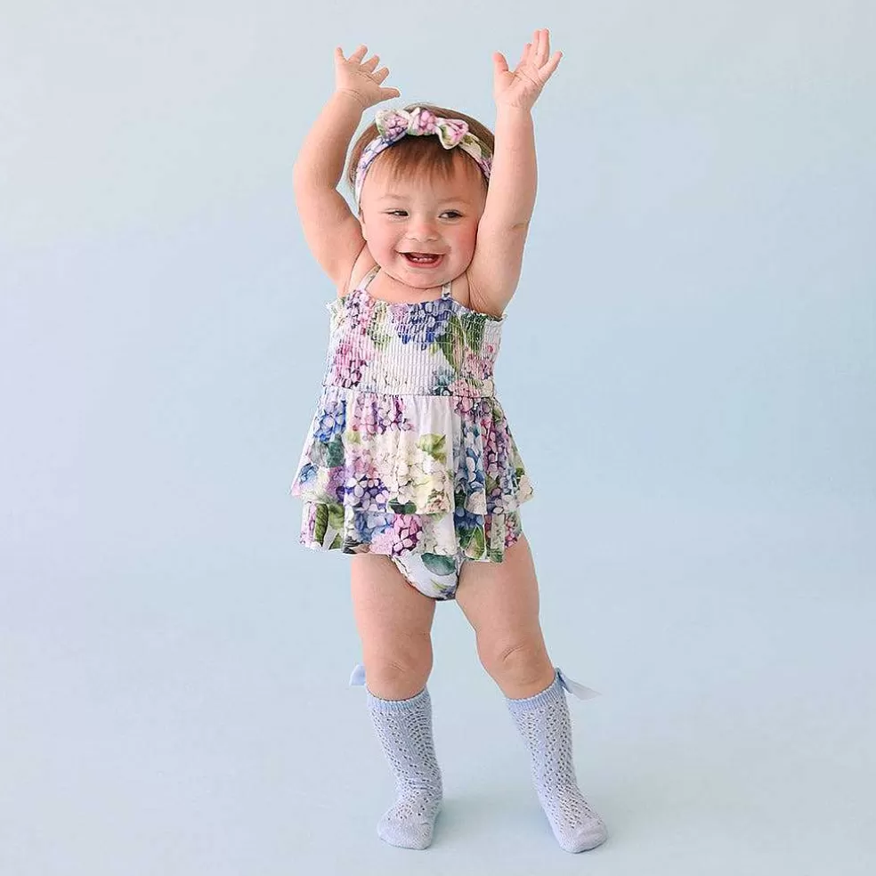 Posh Peanut Smocked Tiered Bodysuit Dress Best Sale