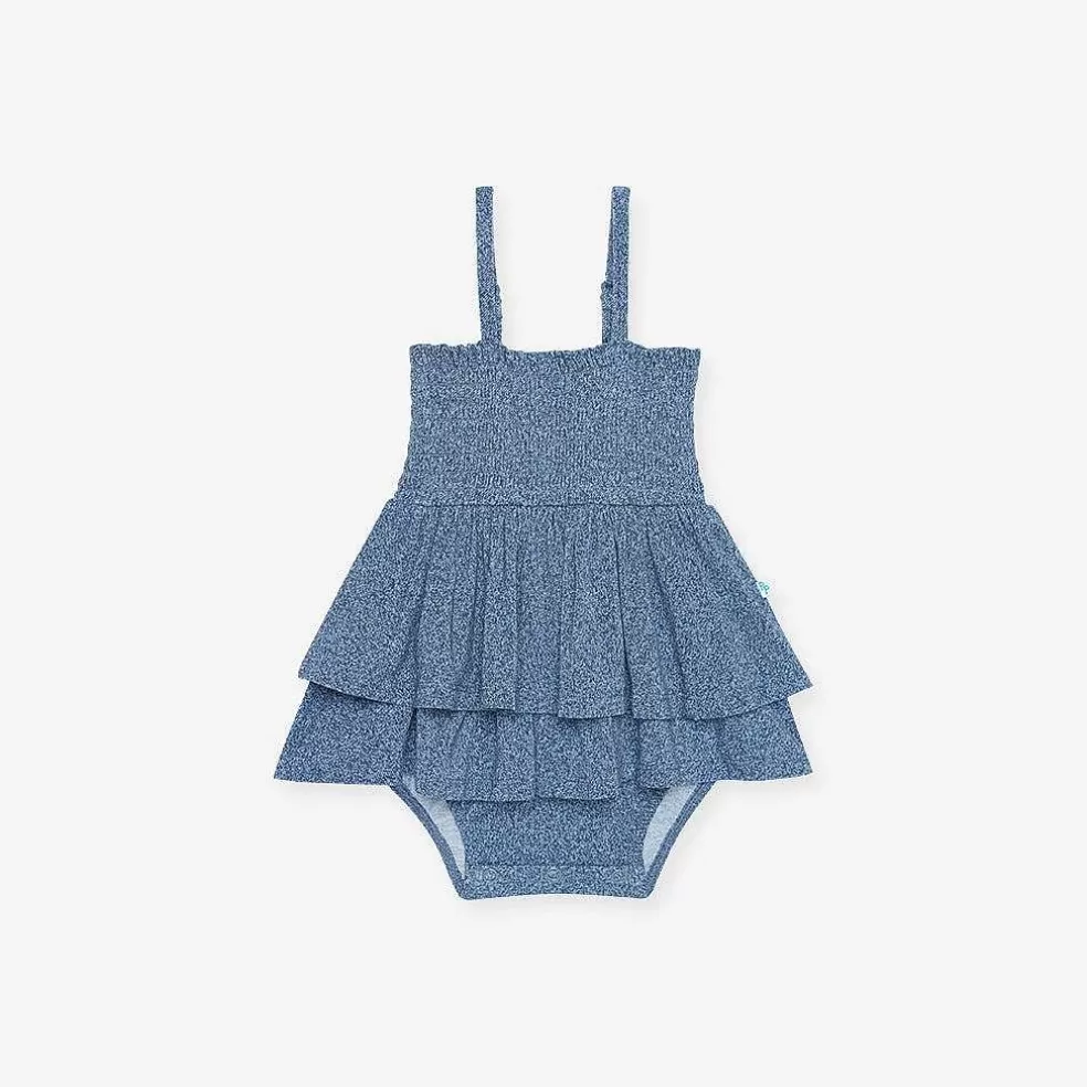 Posh Peanut Smocked Tiered Bodysuit Dress Shop
