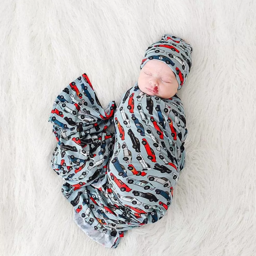 Posh Peanut Swaddle Beanie Set New