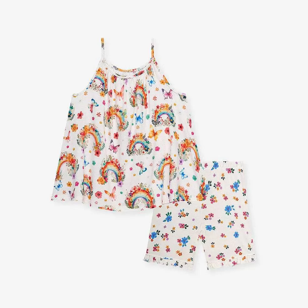 Posh Peanut Tank Ruffled Short Set Clearance