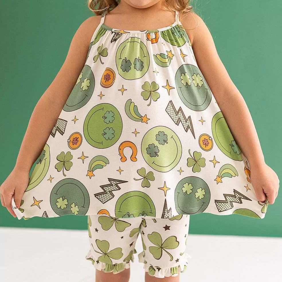 Posh Peanut Tank Ruffled Short Set Shop