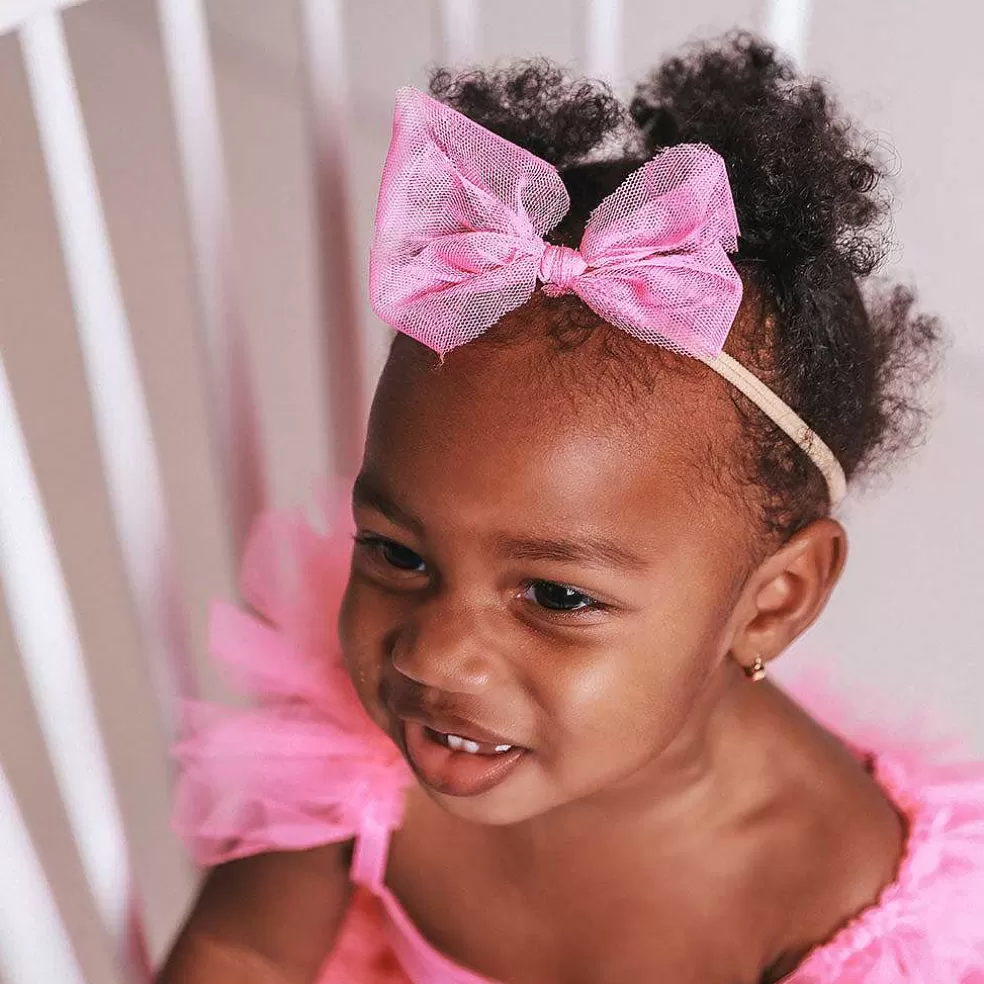 Posh Peanut Tulle Bow Nylon Headband Outlet