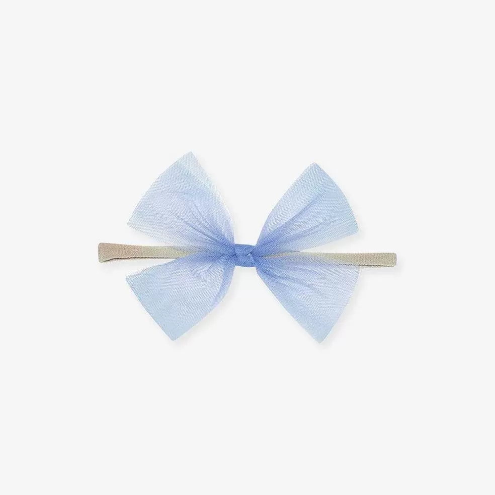 Posh Peanut Tulle Bow Nylon Headband Hot
