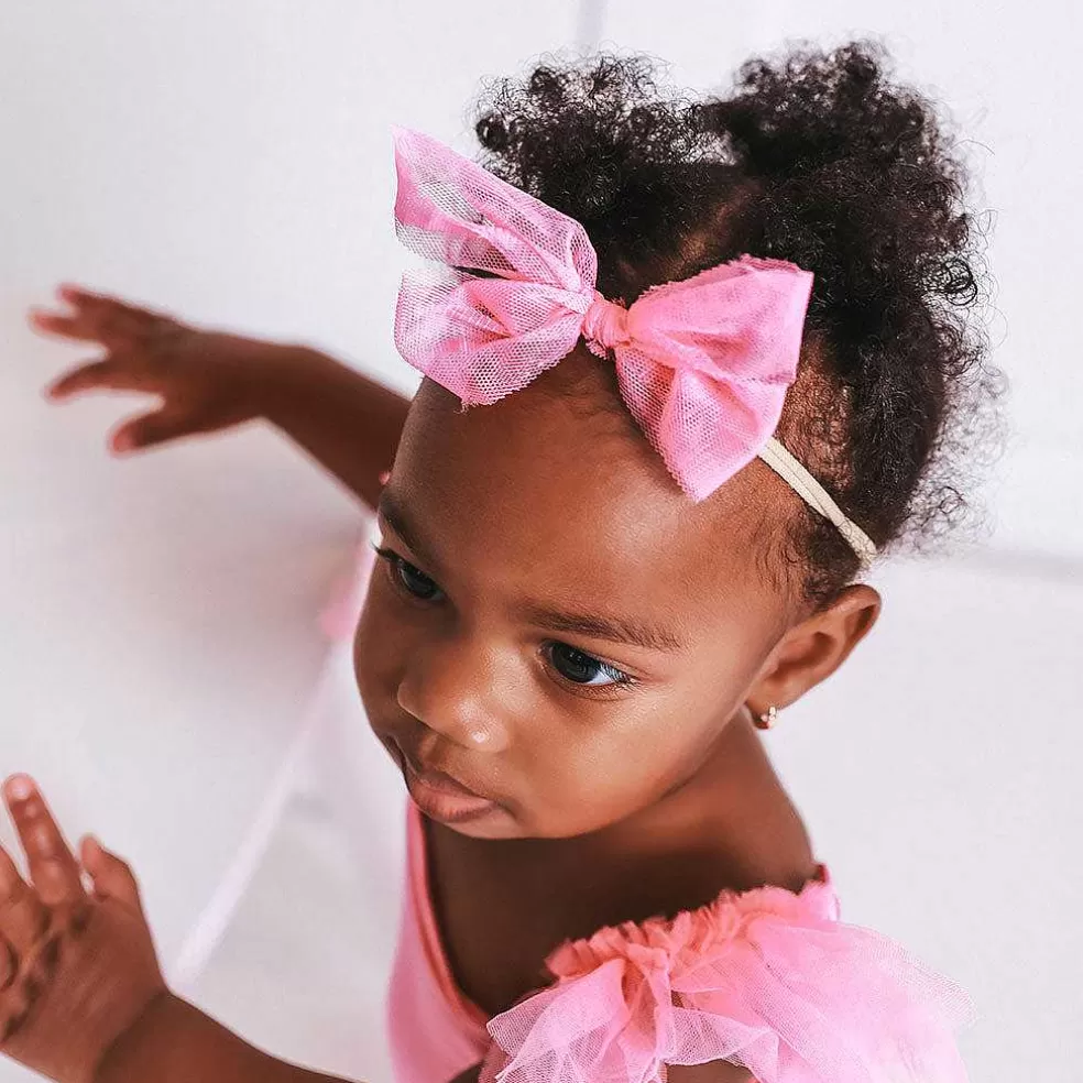 Posh Peanut Tulle Bow Nylon Headband Outlet