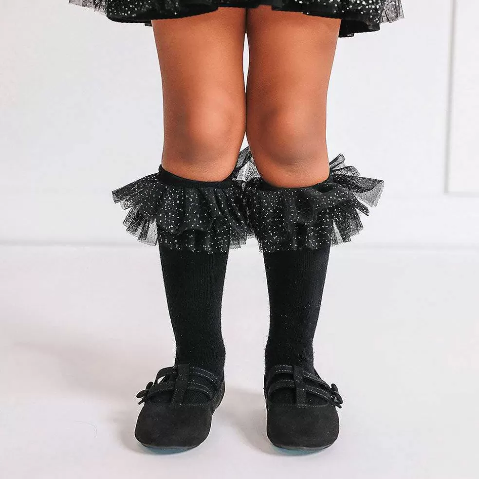 Posh Peanut Tulle Ruffle Knee High Socks Clearance