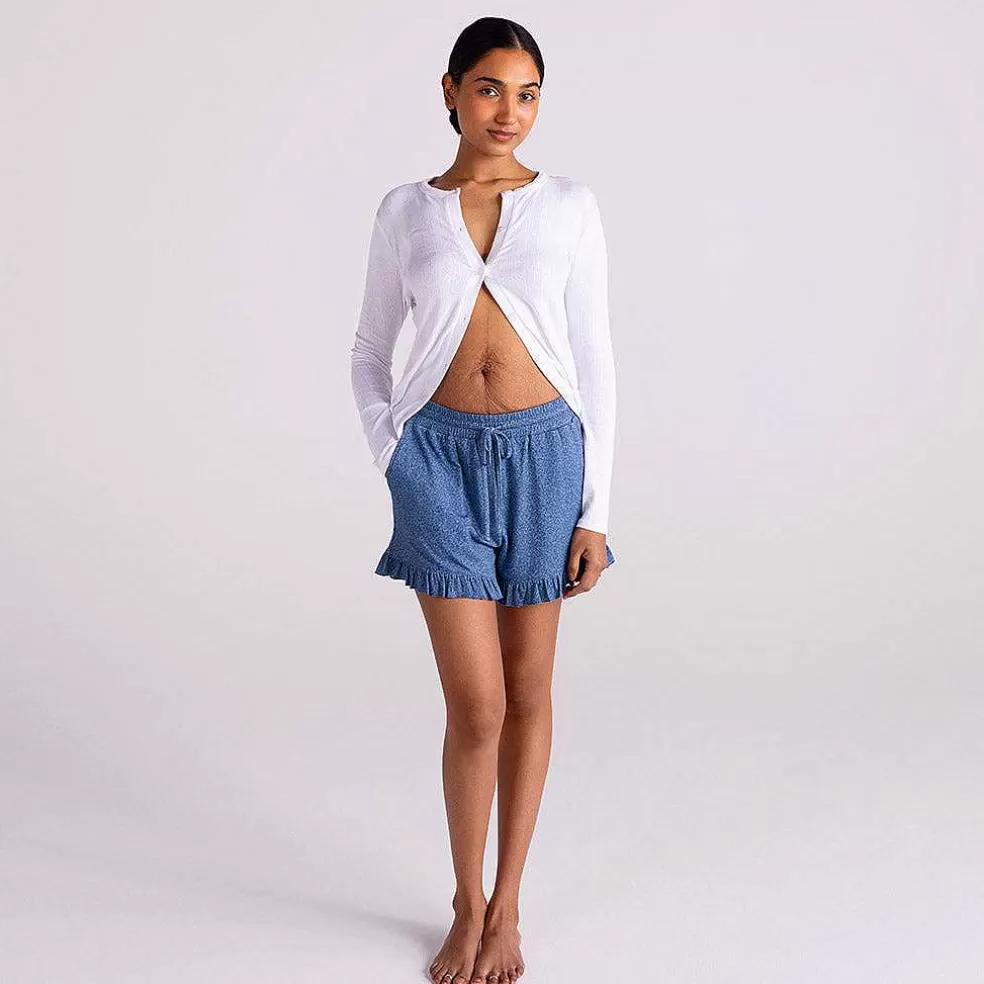 Posh Peanut Women'S French Terry Ruffled Shorts Store
