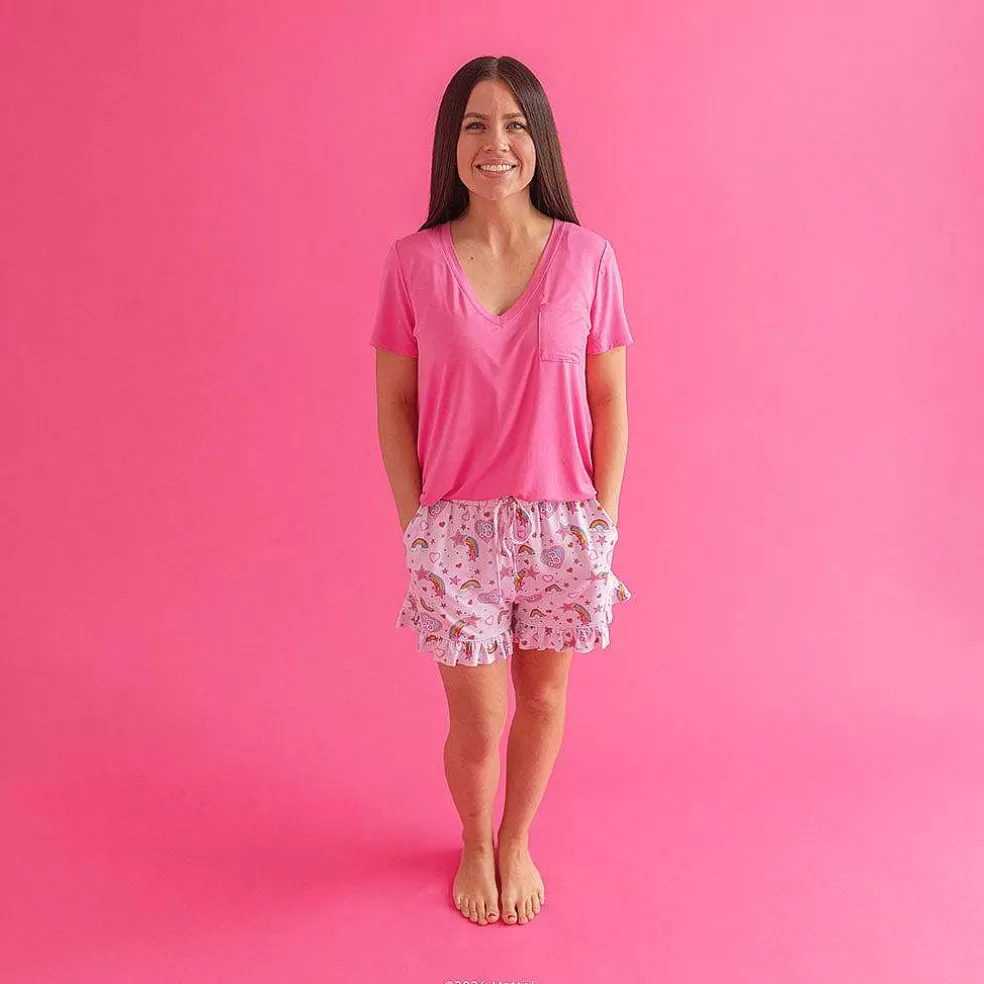 Posh Peanut Women'S French Terry Ruffled Shorts Best